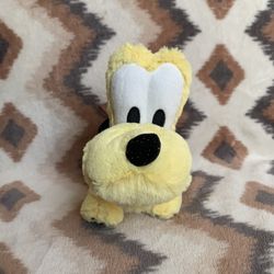 Disney Vintage Baby Pluto 9" Tote a Tail Plush, Yellow with Sparkles Plush