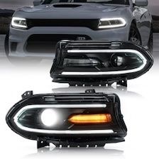 VLAND LED Headlights For 2015-2023 Dodge Charger Halogen Models With Bulb 