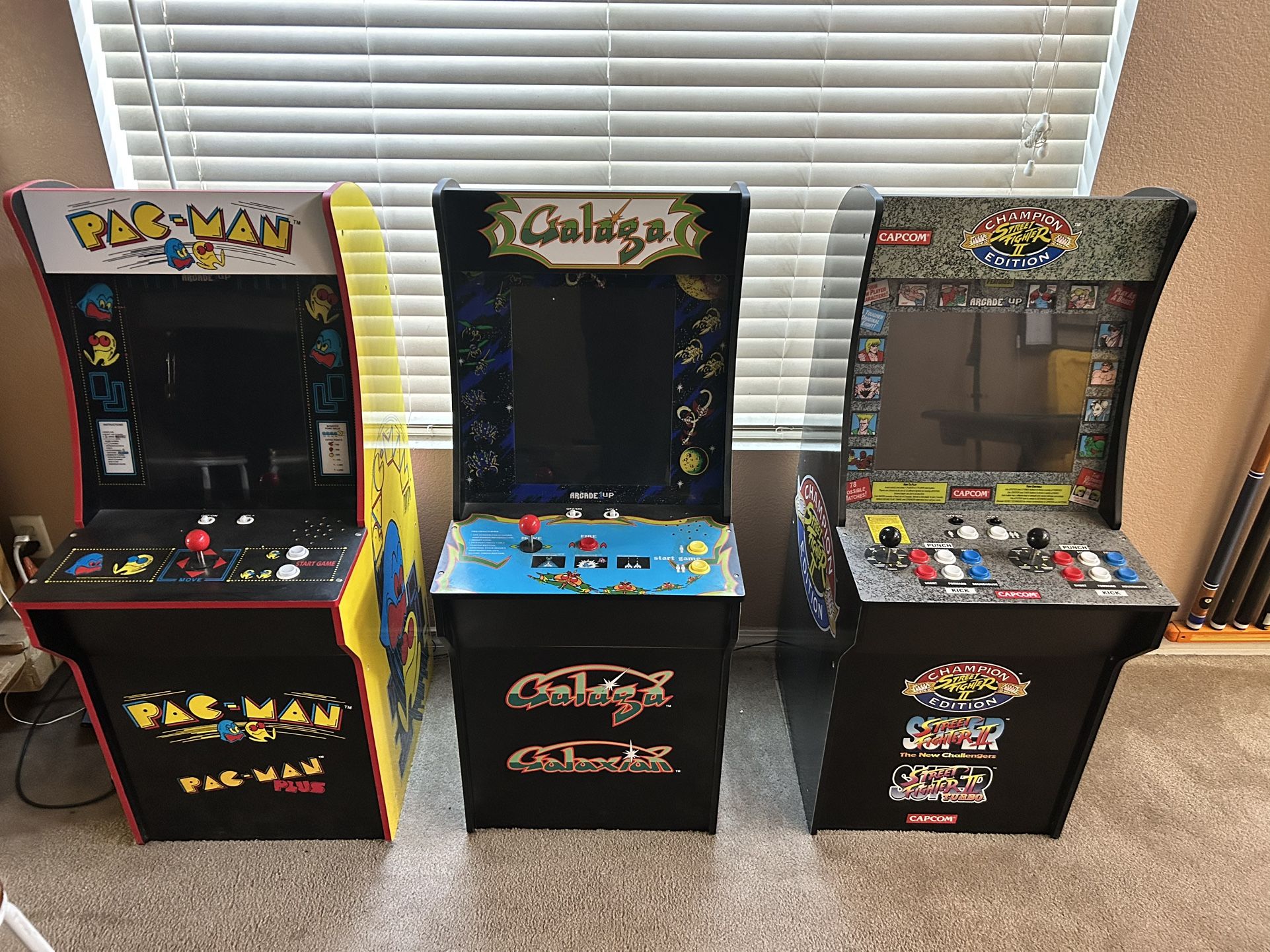 1up Arcade PAC Man Street Fighter Galaga