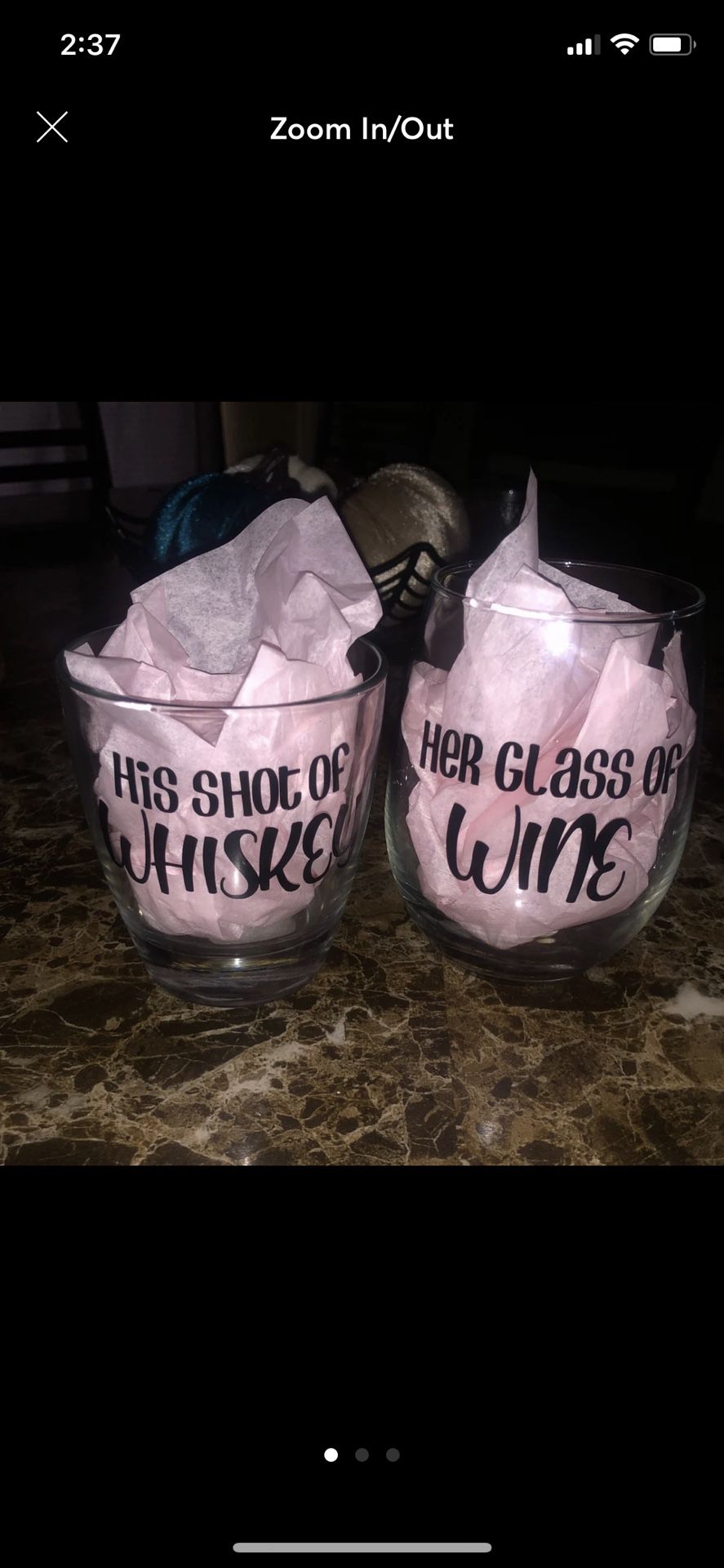 Wine glass and rocks/shot glass set-custom
