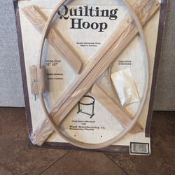 NEW Oval Quilting Hoop 18" x 27" Vintage #400 Wooden Oval Frame with Stand Ward Mfg Quilting Hoop 