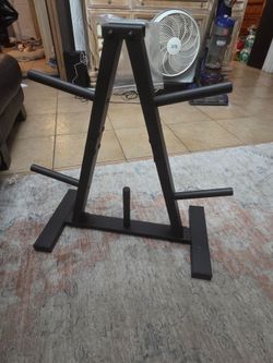Barbell plate rack