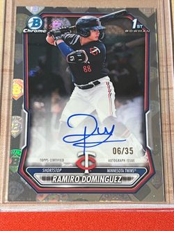 Ramiro Dominguez 2026 Bowman Chrome Auto Bowman Logofractor SP /35