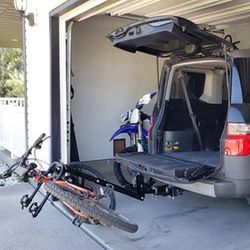 (New) $55 Tile Foldable 2-Bike Rack Mount Bicycle Carrier for 2” Hitch Trucks SUVs 70lbs Max 
