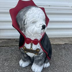 Halloween Vampire Sheep Dog Blow Mold 2.5 FT Battery Powered Light Up Collar! 