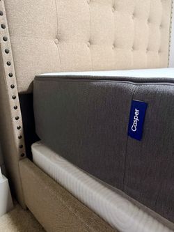 Queen Casper Mattress + Tufted Upholstered Bed Frame – $375 OBO $375