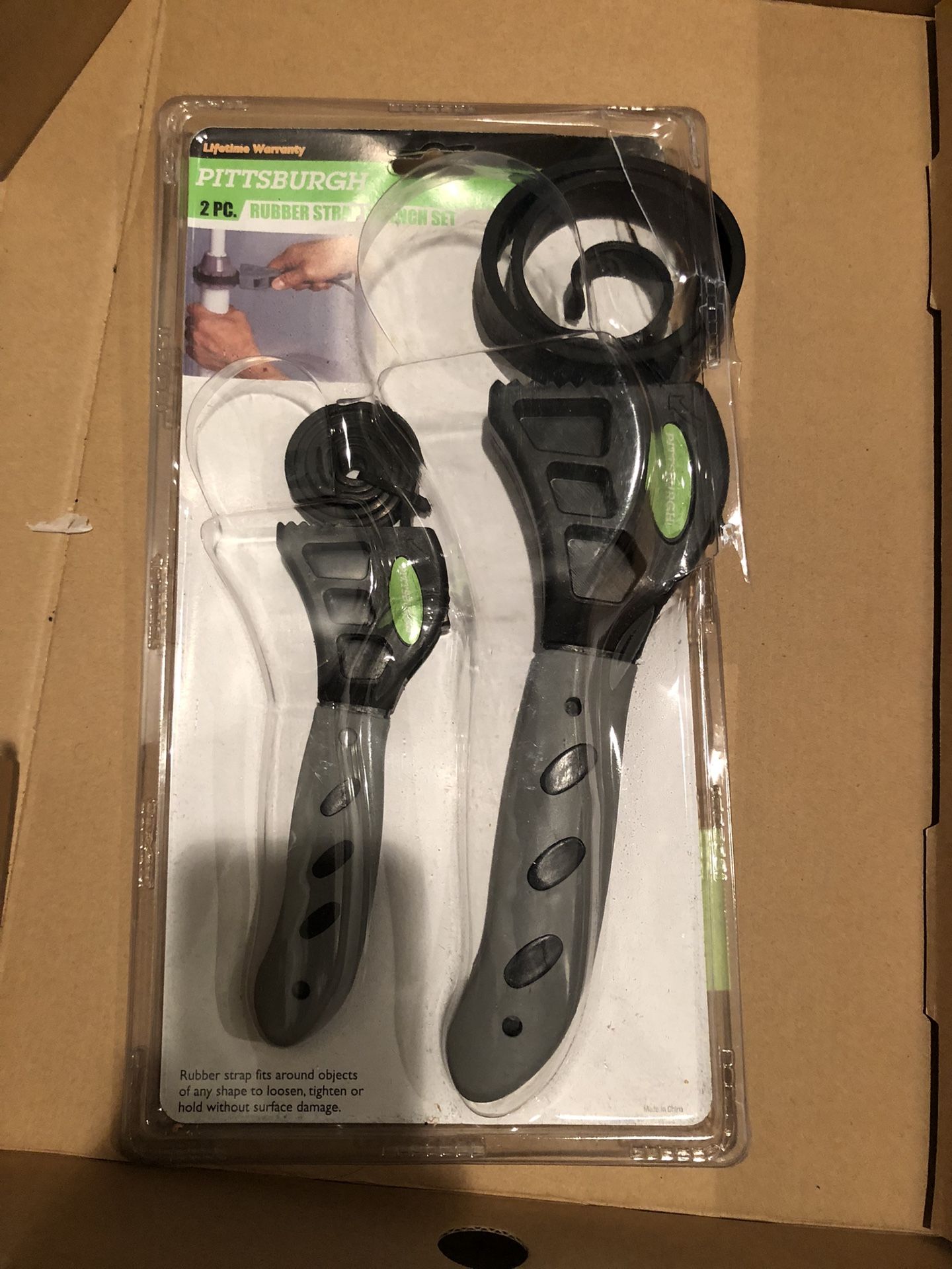 2 Pc. Rubber Strap Wrench Set
