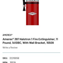Amerex Fire Extinguisher 11 Lbs