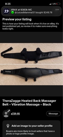 TheraZagge Heated Back Massager Belt