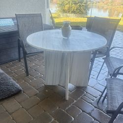 Solid Marble Turkish Pedestal Table