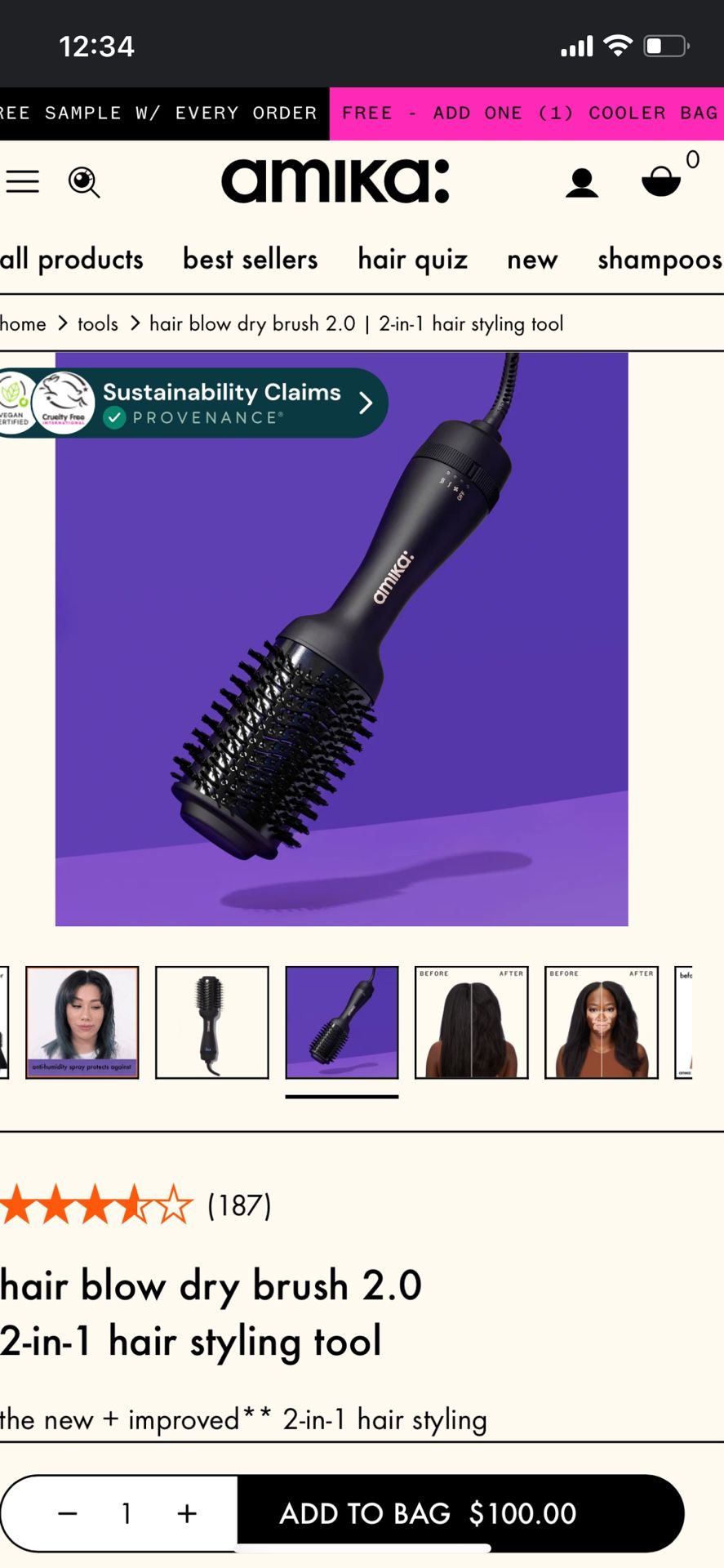 Amika blowout dryer brush