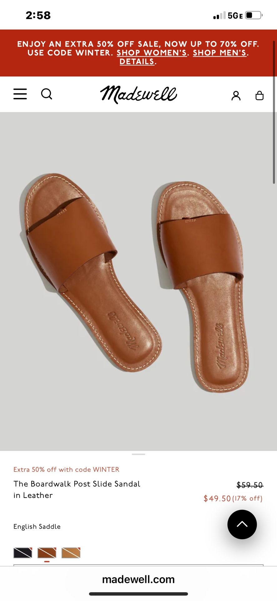 Madewell Leather Slides