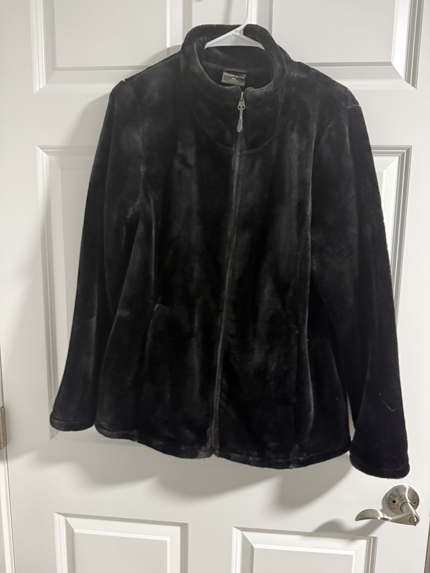 Woman’s Black Furry Jacket