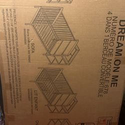 3-in-1 Full-Size Crib and Changing Table Combo in Steel Grey, Greenguard Gold Certified, Non-Toxic Finishes, Includes 1" Changing Pad, Wooden!  Brand 