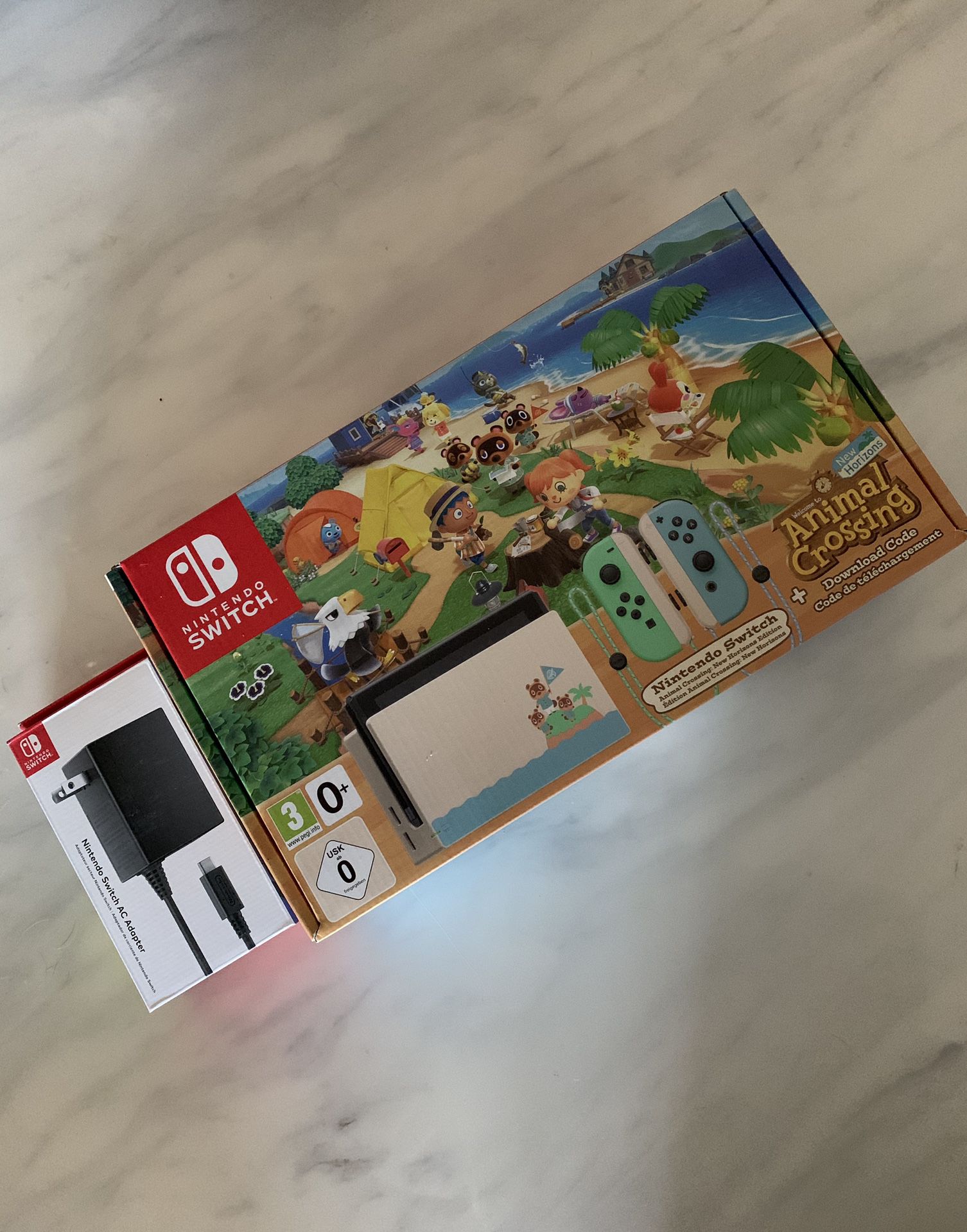 Brand New Nintendo Switch Animal Crossing: New Horizons Edition + FREE Official Nintendo Switch AC Adapter & Download Code