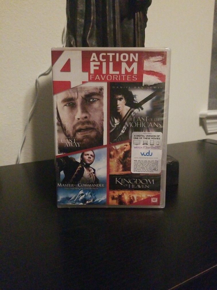 DVD 4 Movies Kingdom of Heaven, Master And Commander, Cast Away, The Last Of The Mohicans
