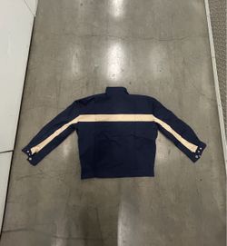 Navy Blue Stripe Track Jacket Women