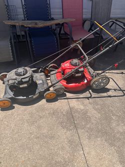 2 non running lawnmowers