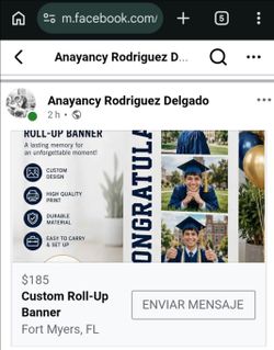 Graduation . Custom roll up banner