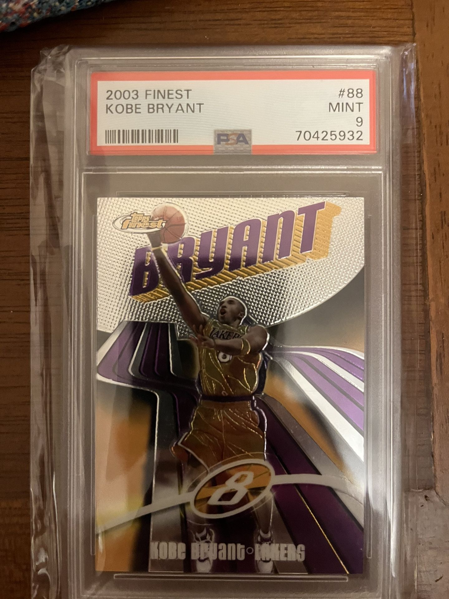 2003 Kobe Bryant Card Graded PSA 9