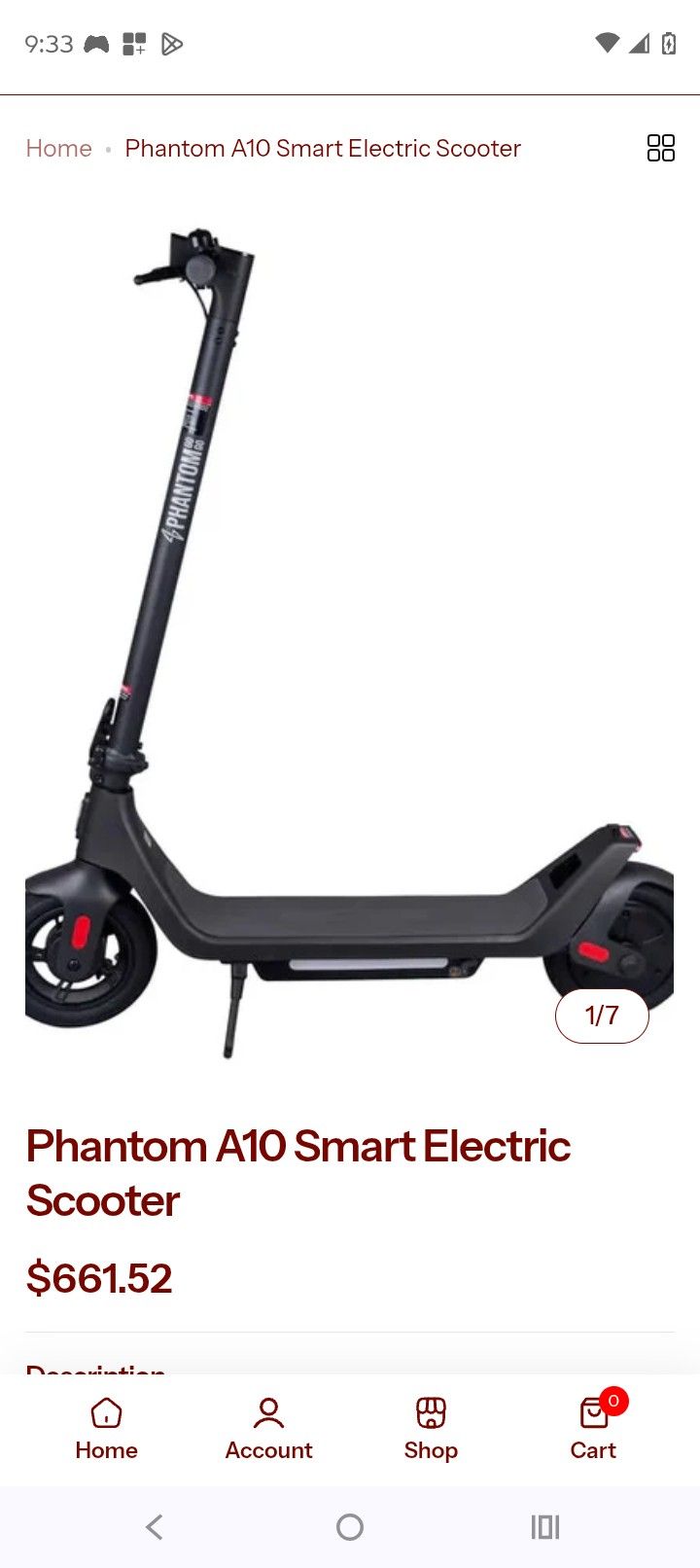 A10 Phantom Electric Scooter