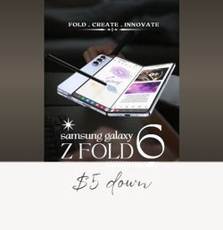 🚀 Unlock the Future with Samsung Galaxy Z Fold 6 5G 7.6" – Only $5 DOWN!