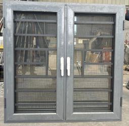 Double Panel Security Screen Window