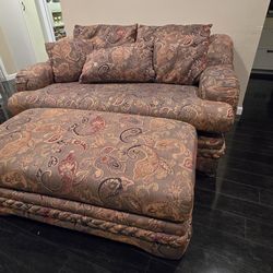 Paisley-Print Loveseat mini couch