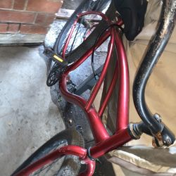 Two Beach Cruiser Black And Red Bicycle Bike California Low rider Fixie