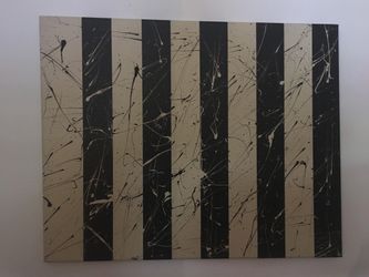 Black and Tan abstract art