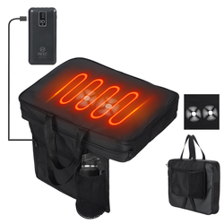 Heated Massage Seat Cushion – Portable Single Chair Pad with Power Bank
