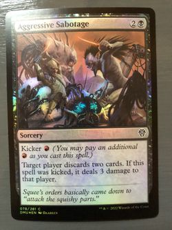MTG Aggressive Sabotage Dominaria FOIL