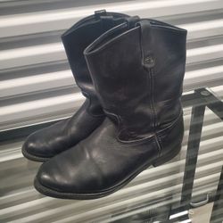Redwing Men's 13 Cowboy Boots Black Leather 