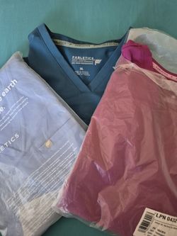 3 Brand New Fabletics Scrub Tops XL
