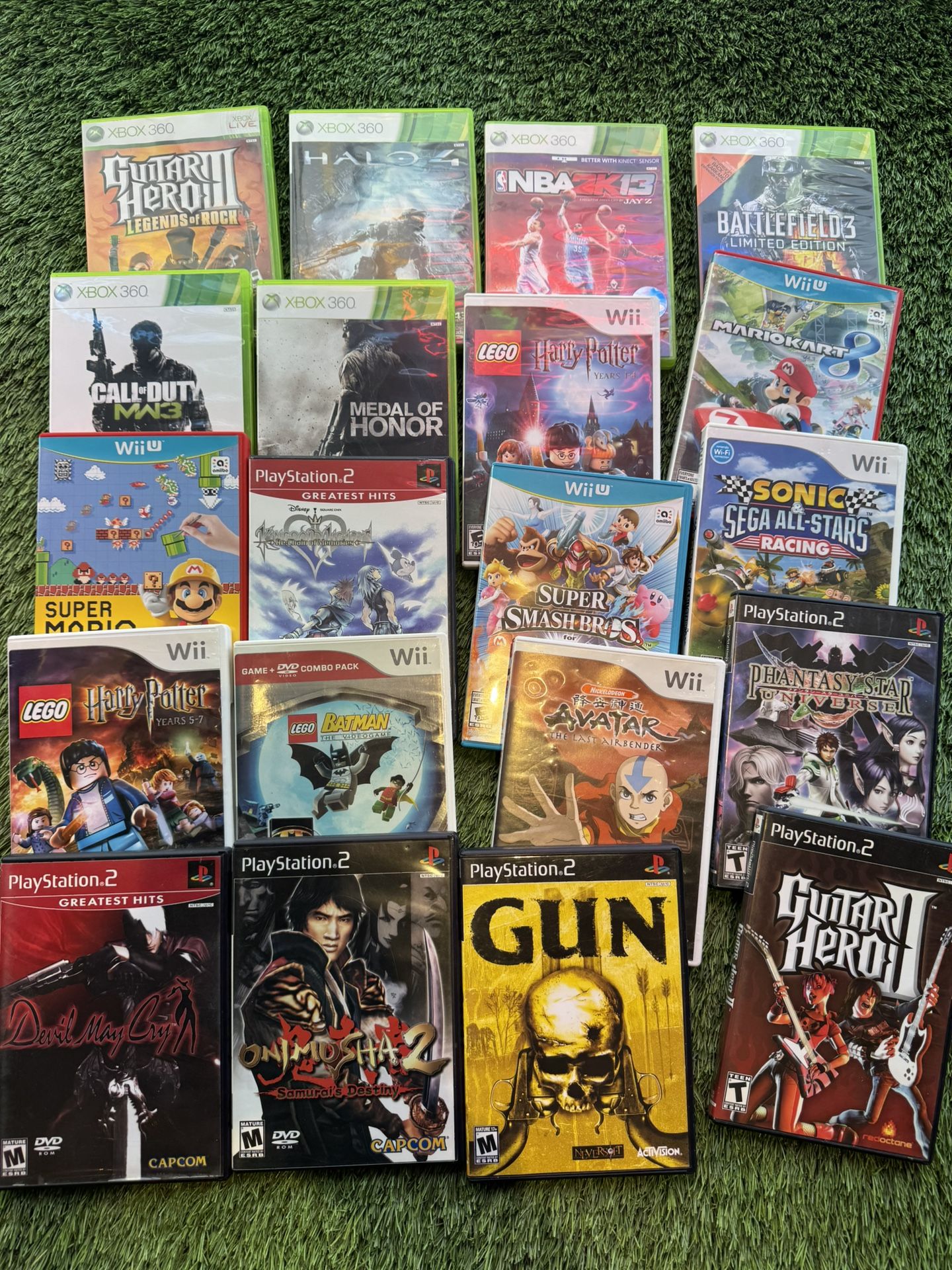 PS2, Wii, Xbox 360, Nintendo, Wii U, Guitar Hero, Batman, Harry Potter, Super Smash Bros, Video Games, Retro