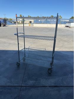 Uline Stainless Steel Wire Shelving Rack Unit Wheels Handle NSF $50 SPECIAL!!! 300+ Units $50 A Unit 48x18x69 Measurements