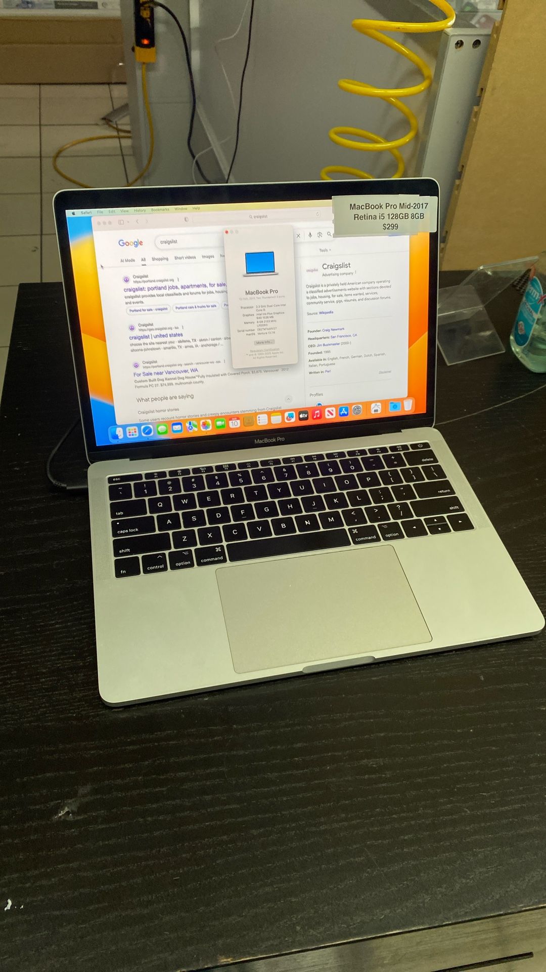 Mid-2017 MacBook Pro Retina 128GB 8GB
