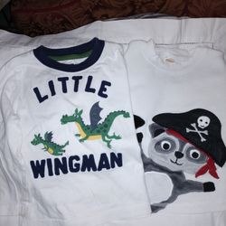 2 - Baby Boy 12-18M Long Sleeve Shirts