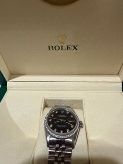 Rolex Datejust Black Diamond Dial Watch