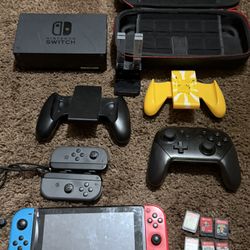 Nintendo Switch HAC-001 Bundle Mario Games 