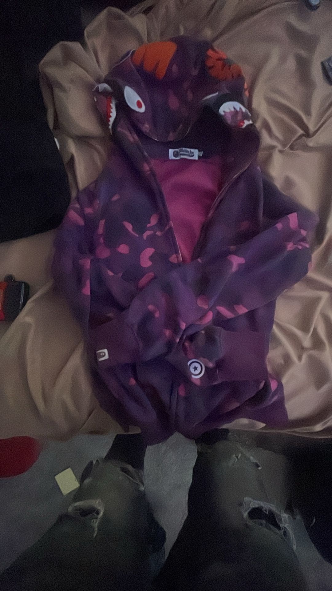 Purple Bape Hoodie Size M