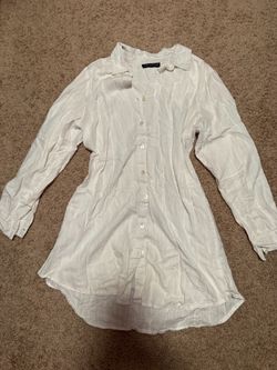 White button up style dress