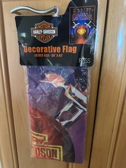 Harley Davidson Halloween Pumpkin Large Flag  Estate Size 30”x 43” Weatherproof New