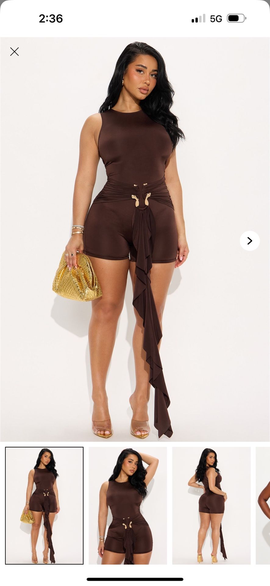 Elegant Brown Women’s Shorts