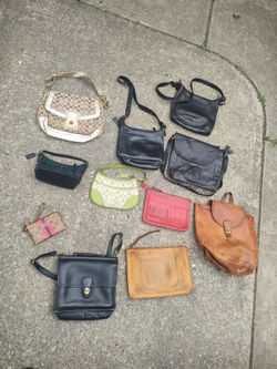 ✨⭐ 11 Coach Authentic designer Leather 👜 bags hobo canvas brown 🤎 black