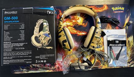 Beexcellent Pro Gaming Headset GM 500 Camouflage W Blue Spikes