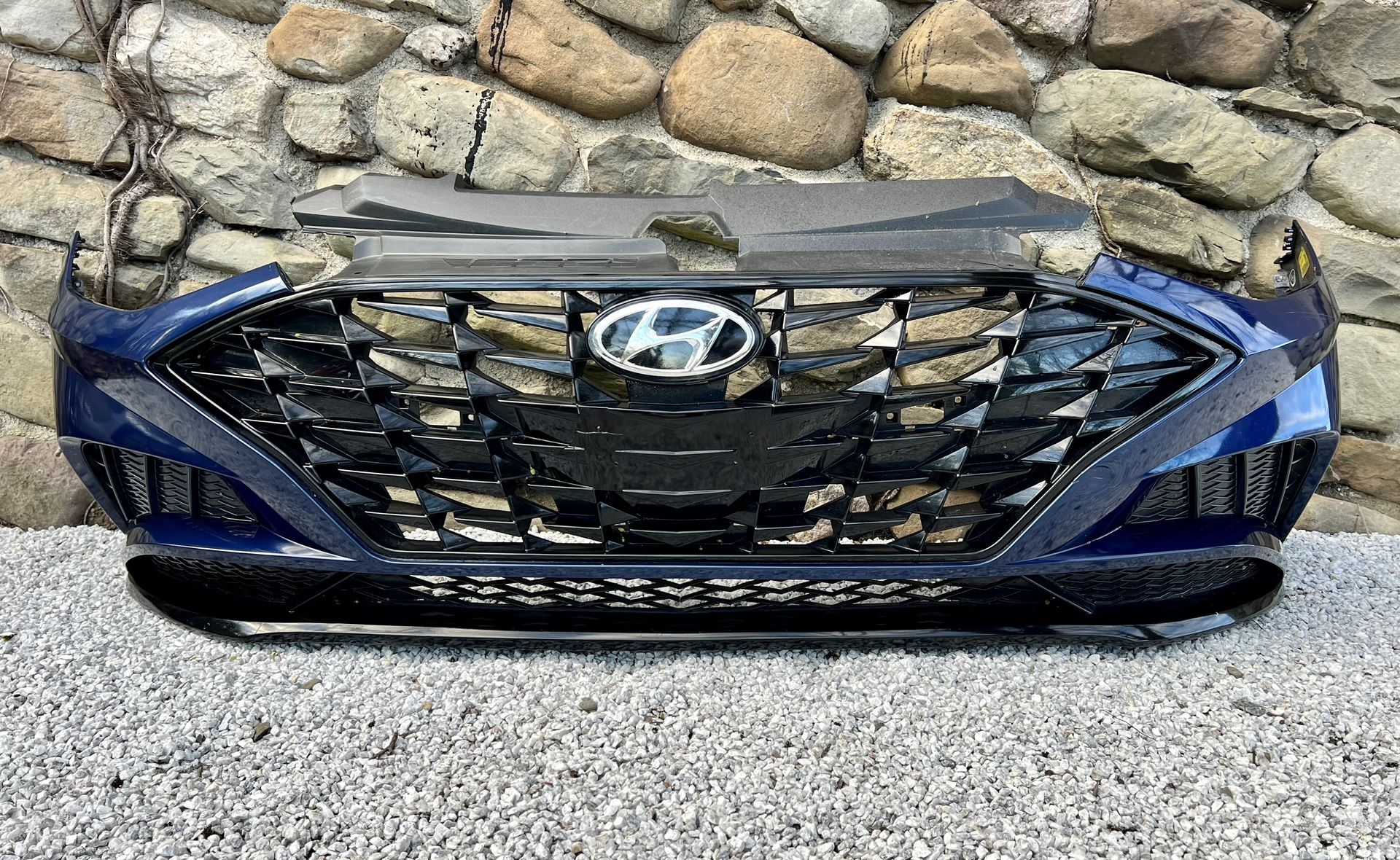 ✅ 👍 OEM 2020 2021 2022 2023 HYUNDAI SONATA ORIGINAL FRONT BUMPER + RADIATOR GRILLE + EMBLEM + ORIGINAL BLUE PAINT + LOWER VALANCE + FOG LIGHTS COVERS