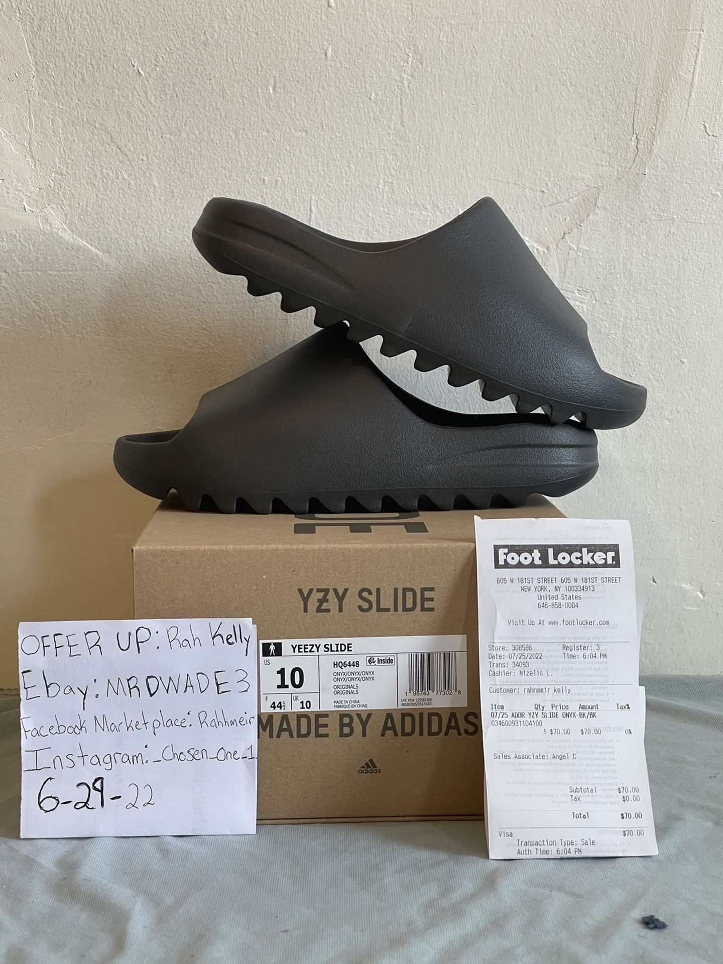 Onyx Yeezy Soot On Feet Slide Onyx Yeezy Slides 12 Yeezy Slide Onyx Size 12 NEW