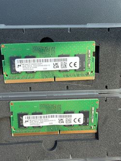 Micron 16gb (8GB DDR4 3200MHz SO-DIMM RAM x2