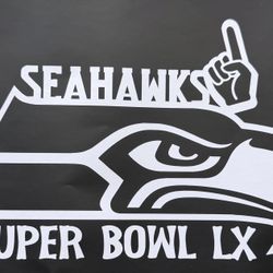 Super Bowl LX SEAHAWKS logo Decal